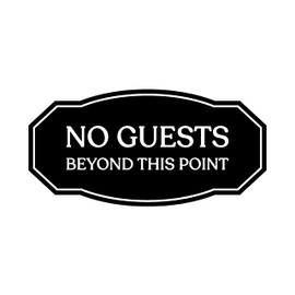 Signs ByLITA Victorian No guests Beyond This Point Business Sign (Blue) - Large
