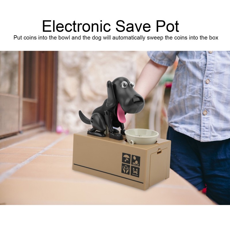 Saving Pot Electronic Money Box Robotic Dog Coin Bank Automatic