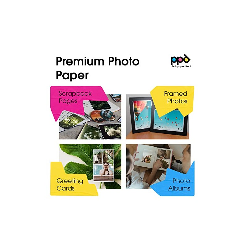 PPD 100 Sheets 7x5 Inkjet Premium Photo Paper Gloss (280