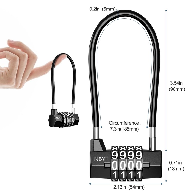 Ankilo 2 Pack 4 Digit Combination Padlock, 3.54 inch Outdoor