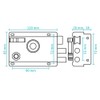 External Door Lock, Night Latch External Door Lock Stainless Steel