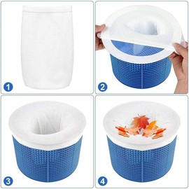 KOMUNJ Pack of 20 Pool Skimmer Socks Filter Net Pool Skimmer Basket Filter, Durable Elastic Nylon Fabric Pool Skimming Socks, Suitable for Pool Cleaning Filters of Leaf Remnants