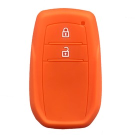 Kinotaka 2 Button Smart Key Case for Toyota Dedicated Design for Yaris New Harrier Aqua Late Model Corolla GR Yaris Key Cover, orange