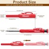 Hiboom 2 Pack Solid Carpenter Pencils with Pencil Cap and