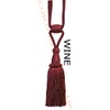 Wine - X2 Monaco Designer Tassel Rope Tie Back for