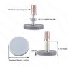 CSFMC Furniture Leveler PTFE(Teflon) Bottom(50mm Large Base),Thread Shank(3/8-16) Adjust Pads,Table/Chair/Cabinet/Sofa