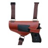 Barsony Horizontal Burgundy Leather Shoulder Holster for Walther PPQ PPX