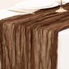 Socomi Brown Coffee Cheesecloth Table Runner 120 inch Spirng Easter