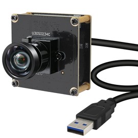IFWATER 120fp Global Shutter USB3.0 High Speed Industrial Camera,1200P HD Webcam with 112°HFOV No Distortion Wide Lens,UVC Plug&Play for Motion Analysis Factory Industrial Visual Detection Golf Swing