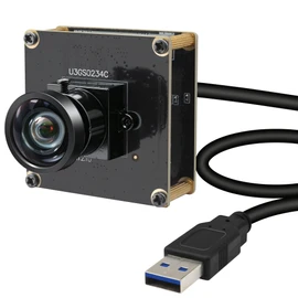 IFWATER 120fp Global Shutter USB3.0 High Speed Industrial Camera,1200P HD Webcam with 112°HFOV No Distortion Wide Lens,UVC Plug&Play for Motion Analysis Factory Industrial Visual Detection Golf Swing