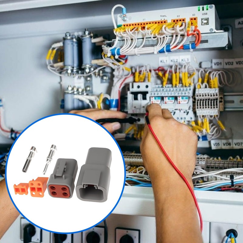 eMagTech 1 Set DTP Series 4-Pin Waterproof Connector DTP04-4P DTP06-4S