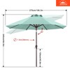 ABCCANOPY OLEFIN® 5-Year No Fading 9FT Patio Umbrella, Outdoor Table