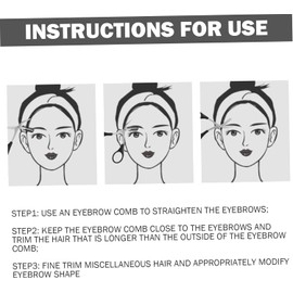 Tijeras para cejas con peine, recortadora profesional de acero inoxidable para un cuidado de cejas preciso y seguro, mango fácil agarre con estuche viaje para mujeres y principiantes