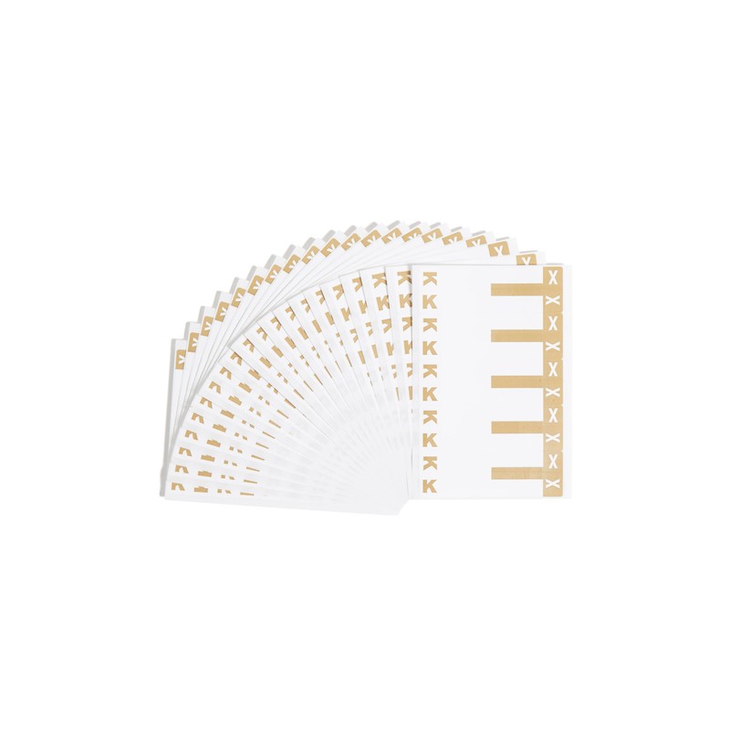 Smead AlphaZ NCC Color-Coded Label, K&X, Label Sheet, Light Brown,
