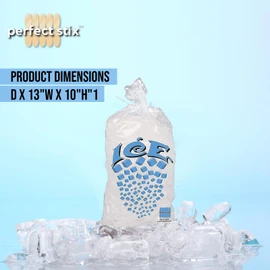 Perfect Stix Icebag10TT-50 Ice Bag with Twist Tie Enclosure, 10 Lbs (50/Pk) (Pack of 50)