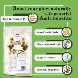 Amla Powder (Indian Gooseberry) 8oz (226g) Jar ~ All Natural | No Color | Gluten Friendly | Vegan | NON-GMO | No Salt or fillers |100% Natural, No Preservatives…