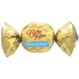 ARCOR Bala Butter Toffees Sabor Coco/Coconut 600 gr.- Product of Brasil.