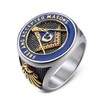 SMANXEY Freemason Blue Lodge Classic Symbol Entry Ring for Men