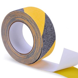 2 Inch X 32.8ft Non Slip Safety Grip Tape for Stairs Steps Black/Yellow Non Skid Tread High Traction Friction/Strong Grip Abrasive Adhesive Hazard Caution Tape