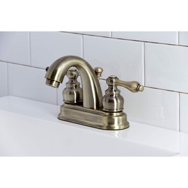 Kingston Brass KB5613AL Restoration 4-Inch Centerset Bathroom Faucet, Antique Brass