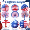 Maitys 60 Pcs 4th of July Hand Fans American Flag