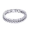 Silver Cuban Link Bracelet for Men Tarnish Free Bracelet Stainless