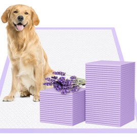 JollyMate 28"x34" Extra Large Dog Pee Pads 30 Counts , Leak-Proof Heavy Absorbent Pee Pads for Dogs, Quick Dry Disposable Puppy Pee Pads Lavender Scented