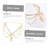 SAFIGLE Fashionable Rhinestone Anklet Women's Elegant Footwear Versatile Jewelry for