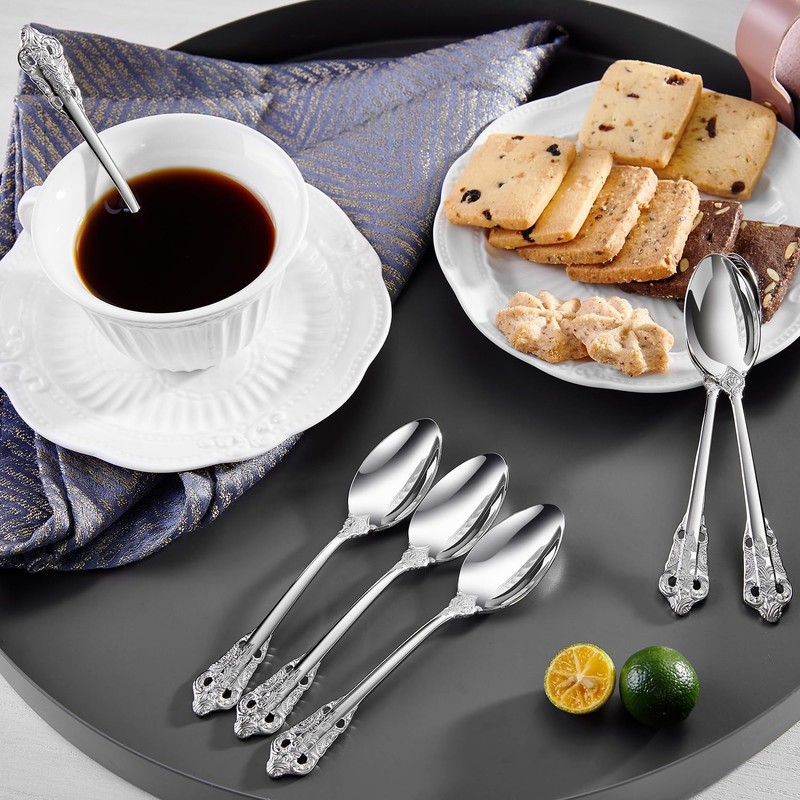 KEAWELL Luxurious 5.1-Inch Espresso Spoons Set - 6 Pieces -