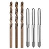 uxcell Tap and Drill Bit Set, 3pcs M6 x 1.25