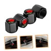 Zerodeko 4pcs Cute Red Rose Tire Valve Stem Caps Dustproof