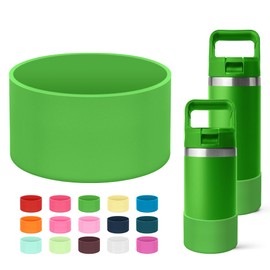 Mokoart Silicone Boot Compatible with YETI Kids Water Bottle 12 oz and Rambler 18 oz Bottle, Anti-Slip Sleeve Bottom Protector Accessories for YETI Rambler 12/18oz (Canopy Green)