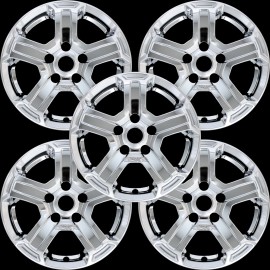 Nationwide Hubcaps Inc 5 for Jeep Wrangler Sport S 2018-2023 Chrome 17" Wheel Skins Hub Caps Rim Covers