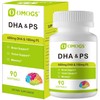 OMOGS Algae Dha - Cpsulas Blandas De Omega-3 Dha De 600 Mg, Con Fosfatidilserina Y Aceite De Nuez, Favorece El Funcionamiento Saludable Del Cerebro,  