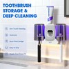 Rechargeable Toothbrush Holder,Wall Mounted Automatic Toothbrush Cleaning Tool with Toothpaste