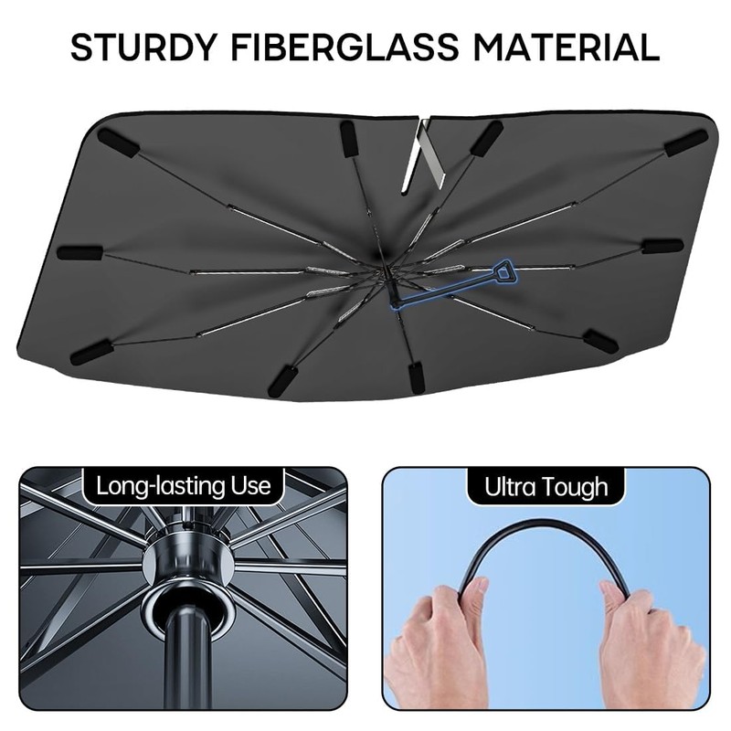 BIGP Sun Protection Car Windscreen Foldable 140 x 80 cm