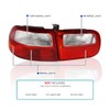 Spec-D Tuning Red Clear Lens Tail Lights Compatible with 1992-1995