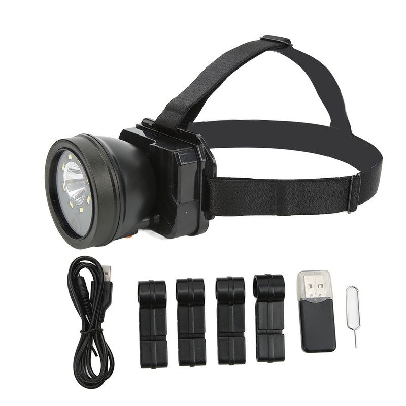Head Mounted Action Camera 1080P HD Video Camcorder Led Headlamp
