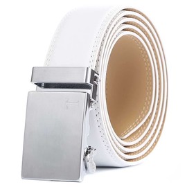 Derss Belts for Men, Tonywell Leather Ratchet Belt Adjustable Trim to Fit with Automatic Click Buckle