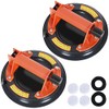 Glass Suction Cups to Lift Large Glass/Granite/Tile/Window 8.2IN, 2 Pack Vacuum Suction Cup Industrial Heavy Duty Lifter with Handle for Material Handing, 468LBS Load Capacity, Orange