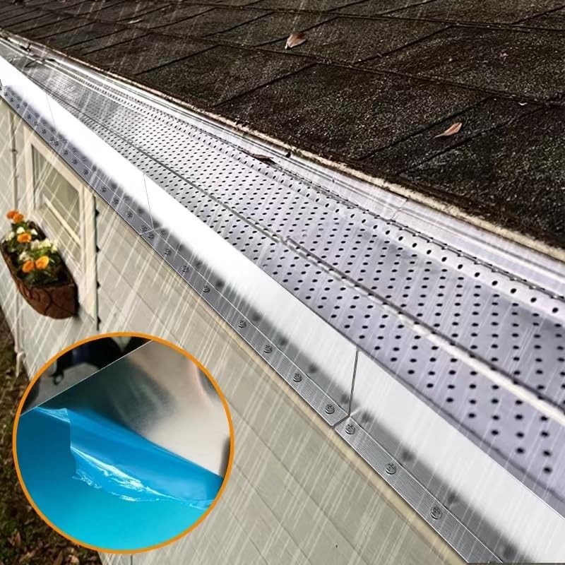 8 Pcs Gutter Valley Splash Guard,Straight Rain Diverter Roofing Gutter