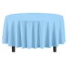 Party Solids 6-Pack Premium Plastic Tablecloth 84in. Round Plastic Table