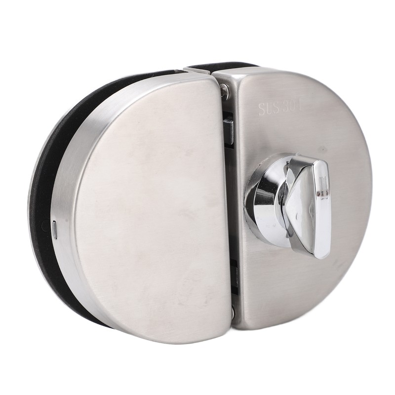Glass Door Lock 97x65mm Split Type Brushed Polished Surface Replacement
