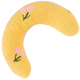 BEANPRECOY Cat Pillows for Indoor Cat and Small Dog,Soft Fluffy Pet Calming Dog Pillows, Half Donut Dog Cutated Calming, Little for Cats and Dogs,Pet Moon (Yellow)