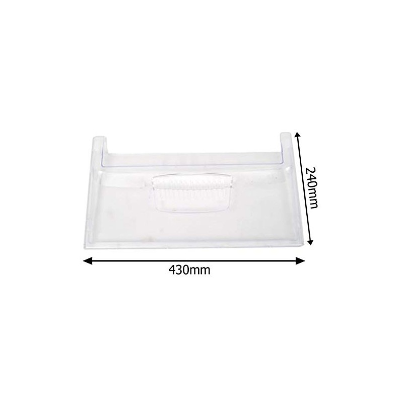 SPARES2GO Transparent Drawer Front Panel for Indesit Fridge Freezer -