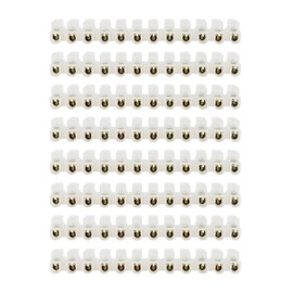 VOANZO 8Pcs Terminal Strip Screw Terminal Barrier Block 3A 12 Position Dual Row Type U Wire Connector