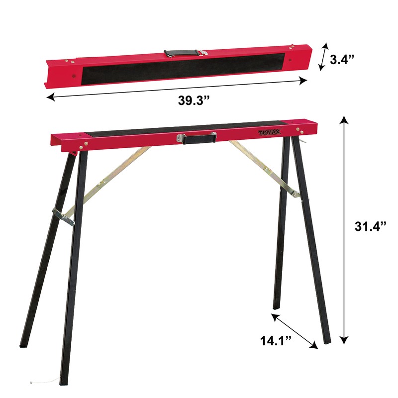 TOMAX Portable Folding Sawhorse Heavy Duty 275lb Weight Capacity Each