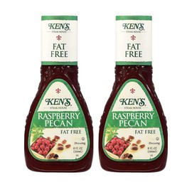 Ken's Steak House Fat Free Raspberry Pecan Dressing 9 Fl Oz (Pack of 2)