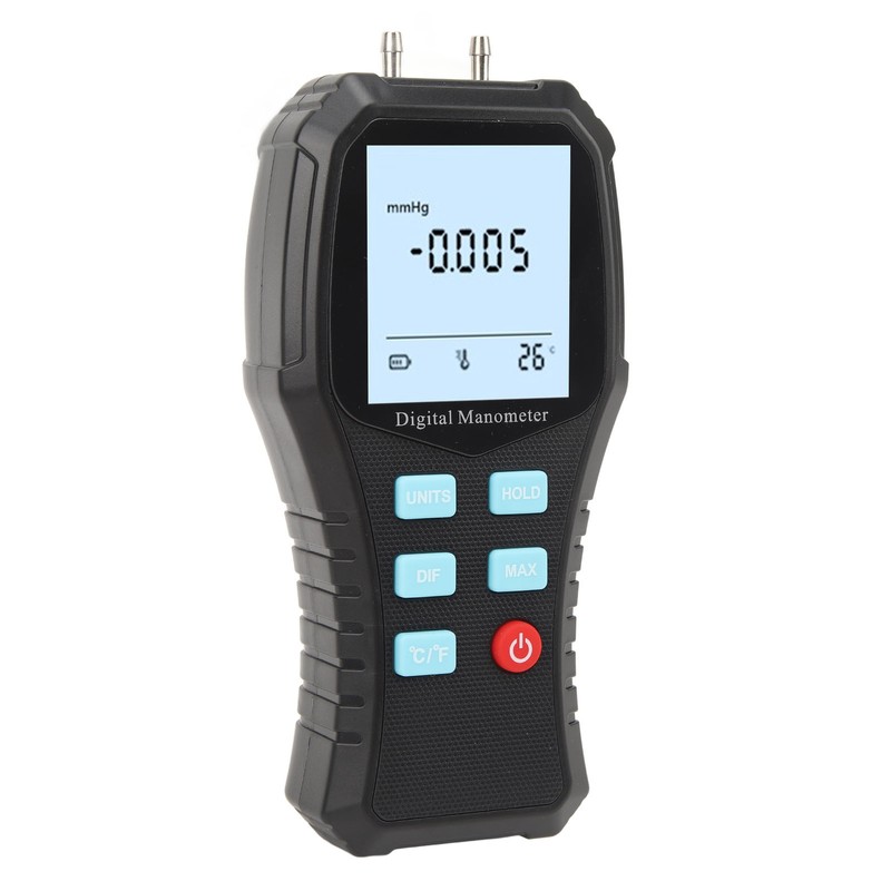 Digital Manometer Handheld HVAC Manometer Gas Air Pressure Meter Gauge