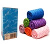 Angel Microfiber Non Skid Yoga Towel Yoga Mat 24"x72" with Carry Bag + Gift Box Purple Color